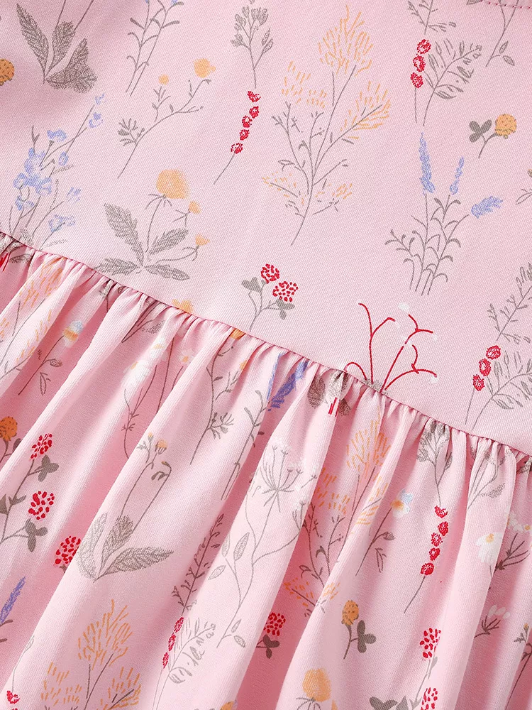 Children's Floral Print A-Line Dress, image 4