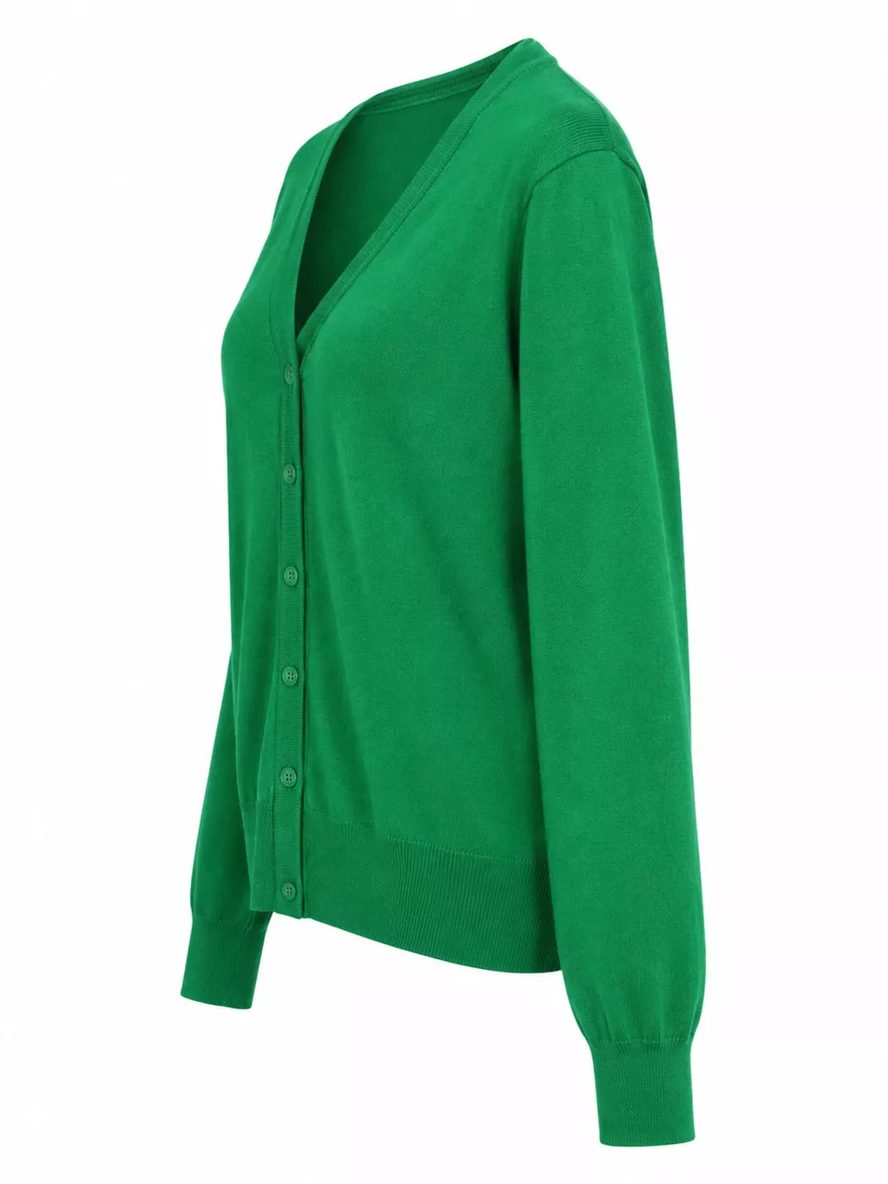 Classic V-Neck Button-Down Knit Cardigan, image 39