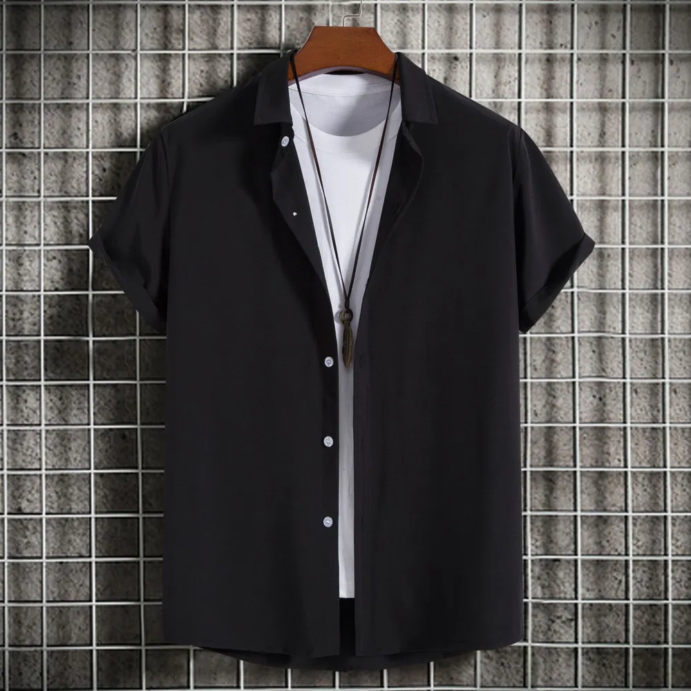 Men's Plus Size Button Up Short Sleeve Shirt