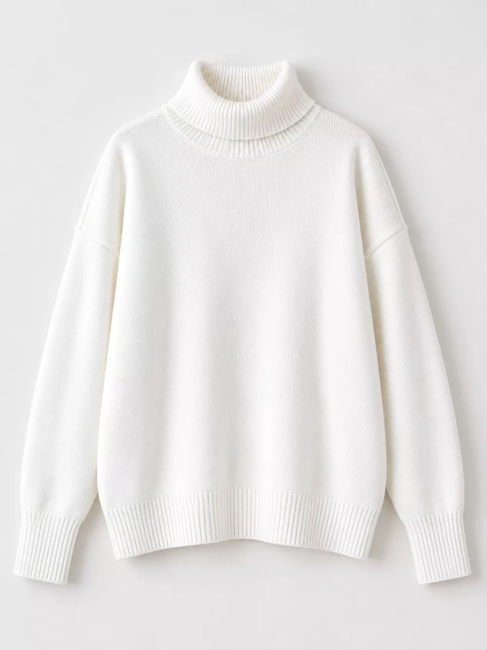 Oversized Turtleneck Dropped Shoulder Sweater, image 5