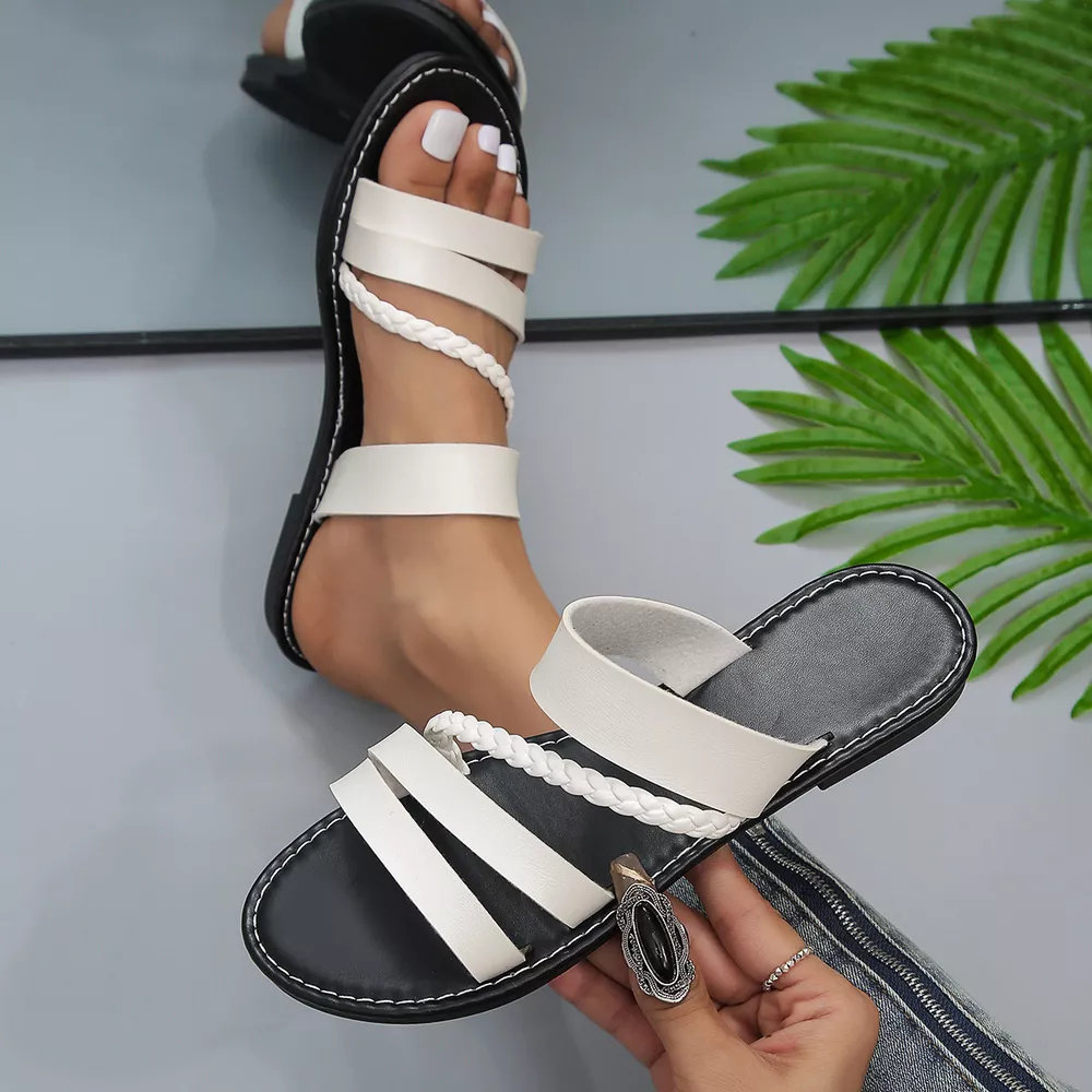 Open Toe Flats Sandals, image 12