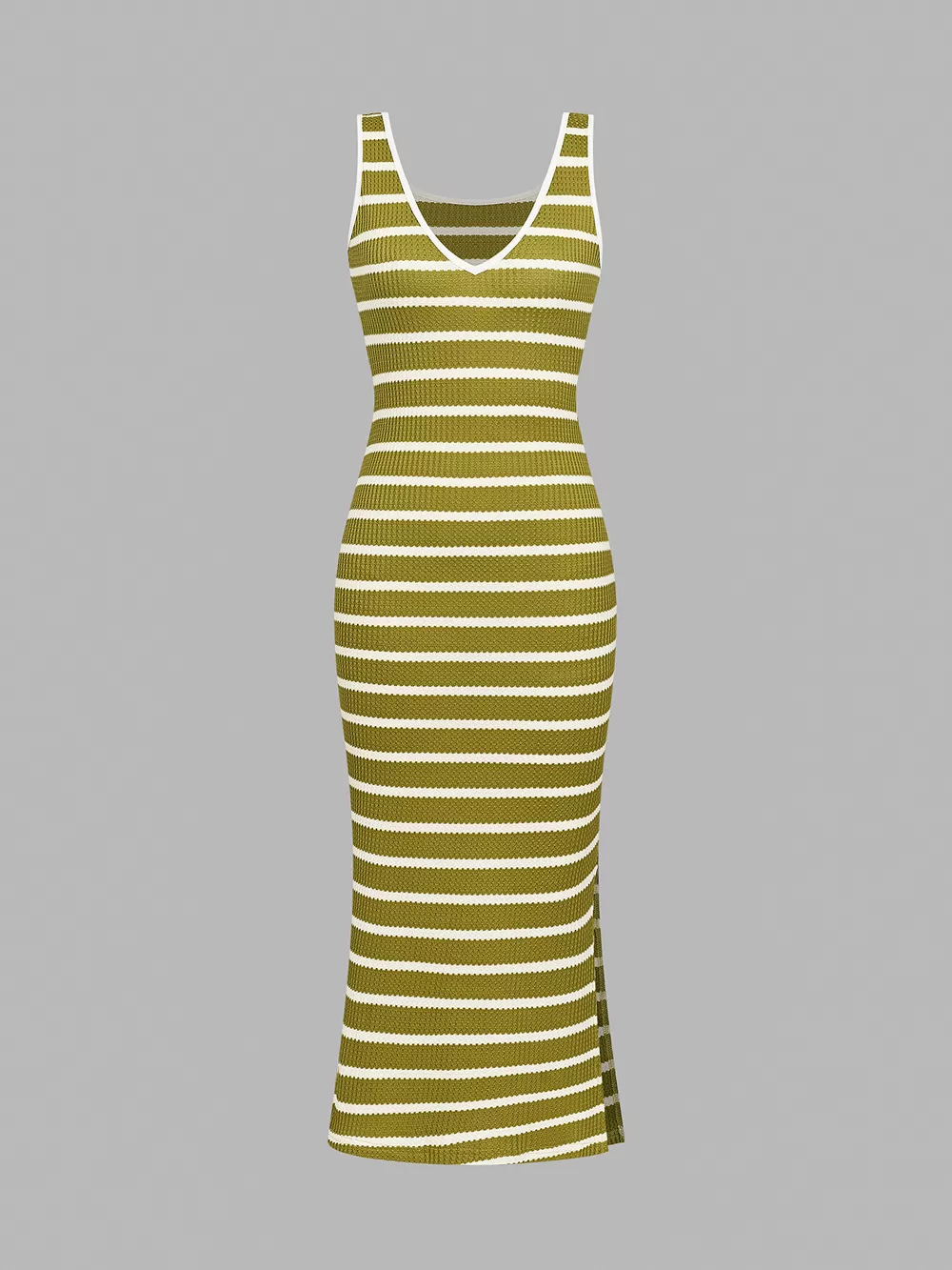 Striped Bodycon Knit Midi Dress, image 11
