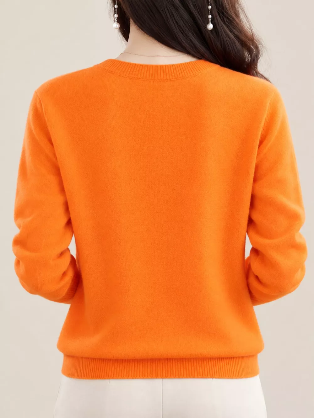Crew-Neck Button-Down Cardigan, image 73