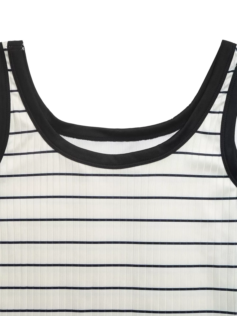 Striped Sleeveless Ribbed Knit Midi Dress, image 3