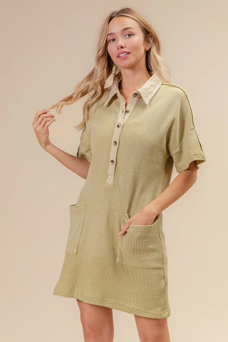 Dip Dye Mineral Washed Knit Dress