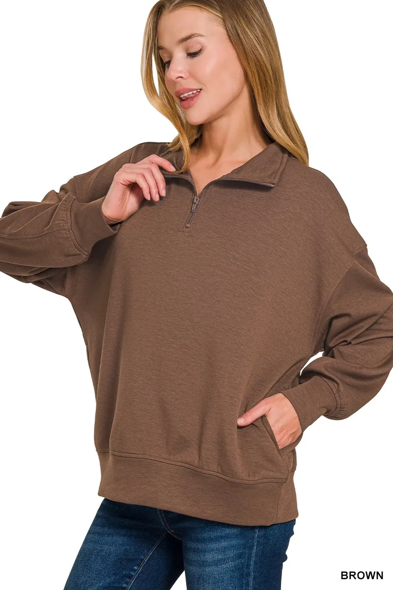 Scuba Quarter-Zip Sweatshirt, image 2