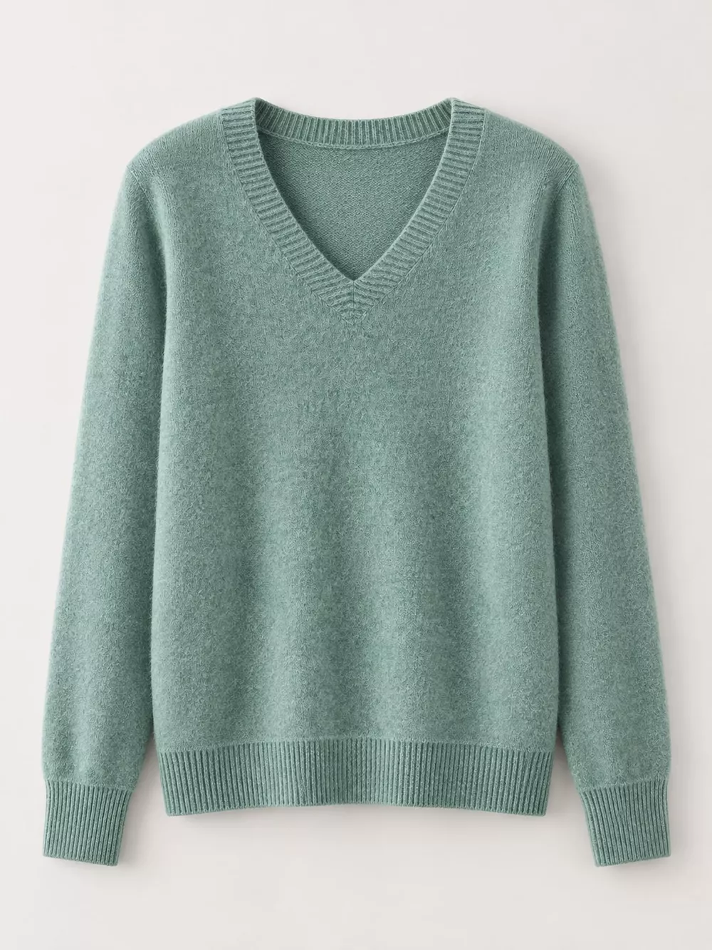 V-Neck Solid Color Sweater, image 23