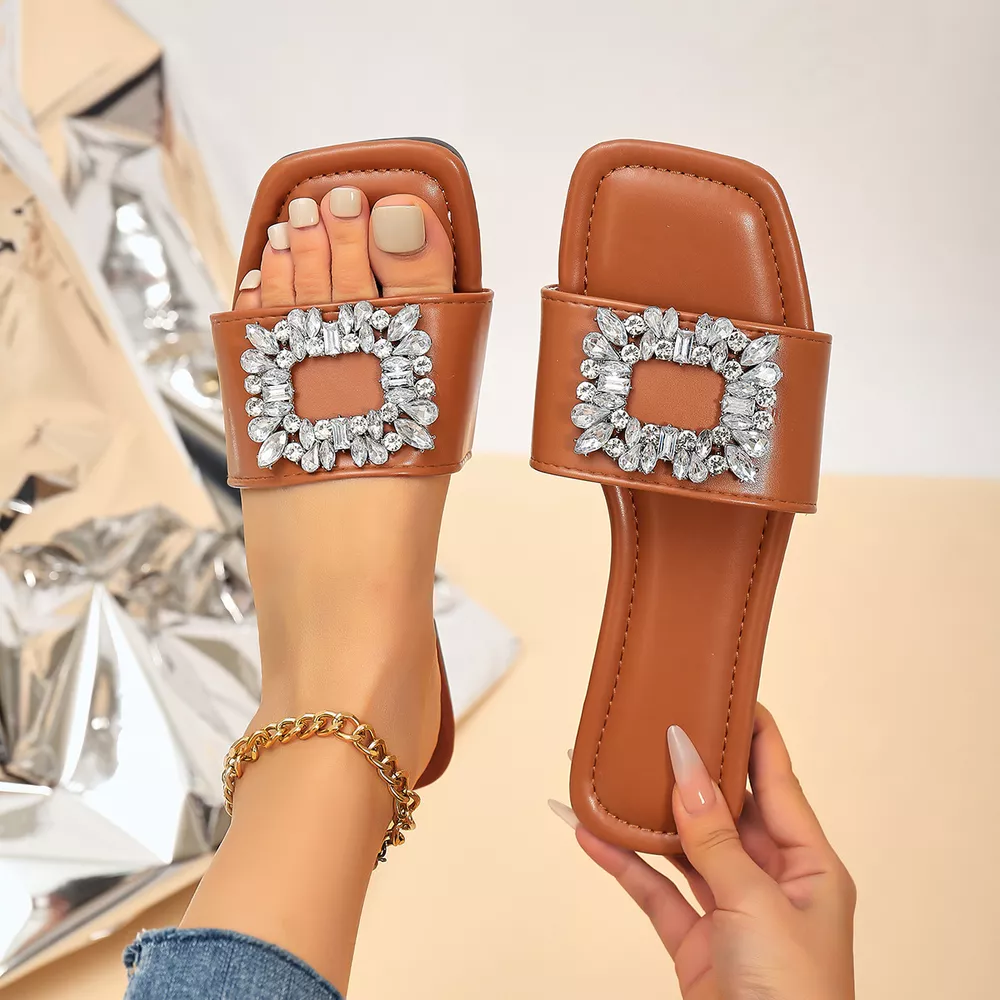 Rhinestone Open Toe Sandals, image 8