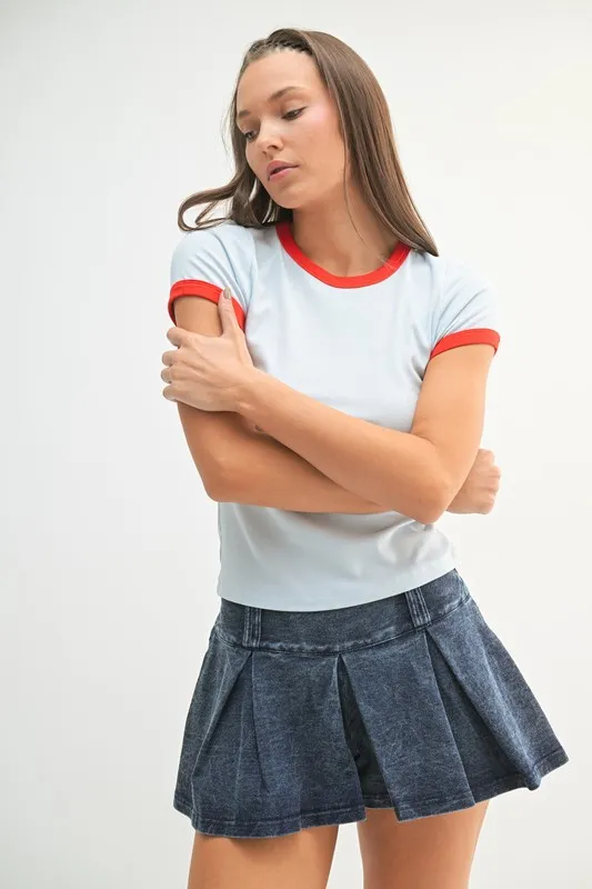 Contrast Trim Fitted Baby T-Shirt