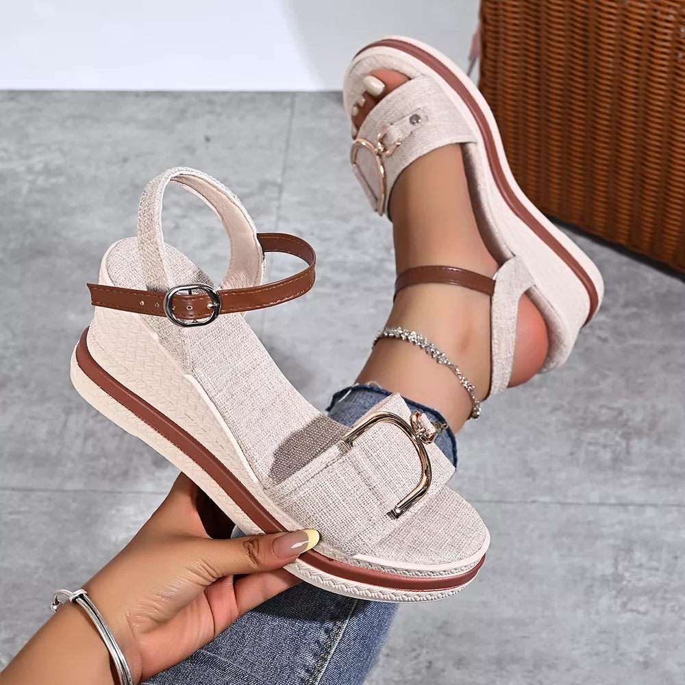 Open Toe Wedge Sandals, image 3