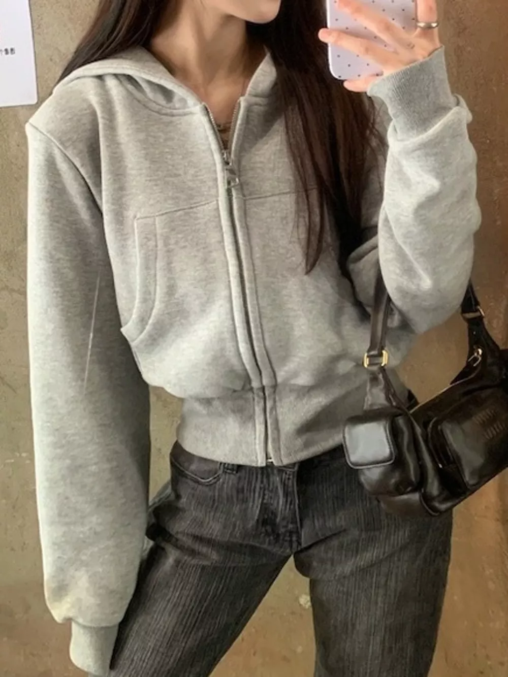 Zip-Up Hoodie with Front Pockets, image 3