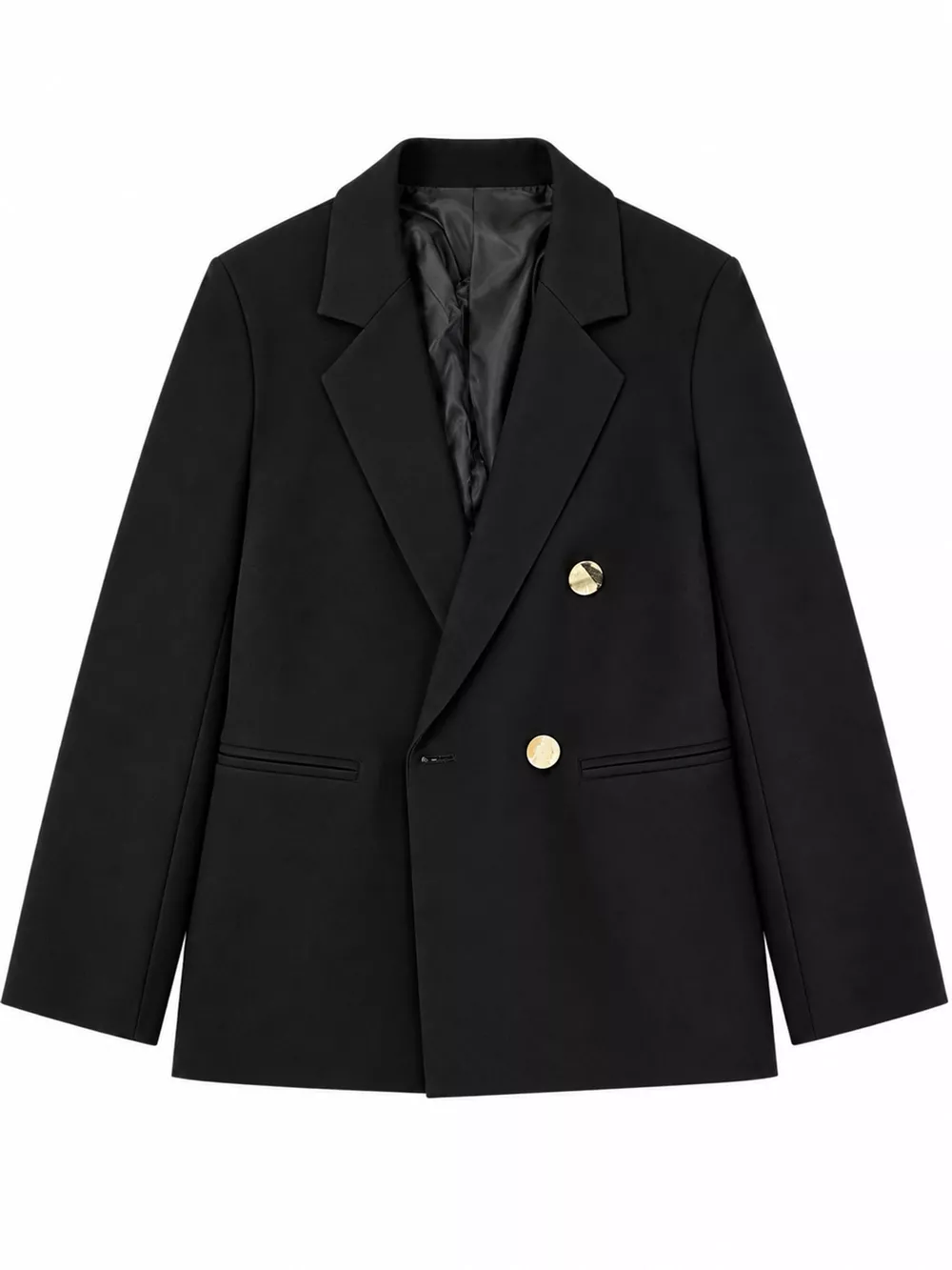 Full Size Minimalist Double-Breasted White Blazer Plus Size, image 22