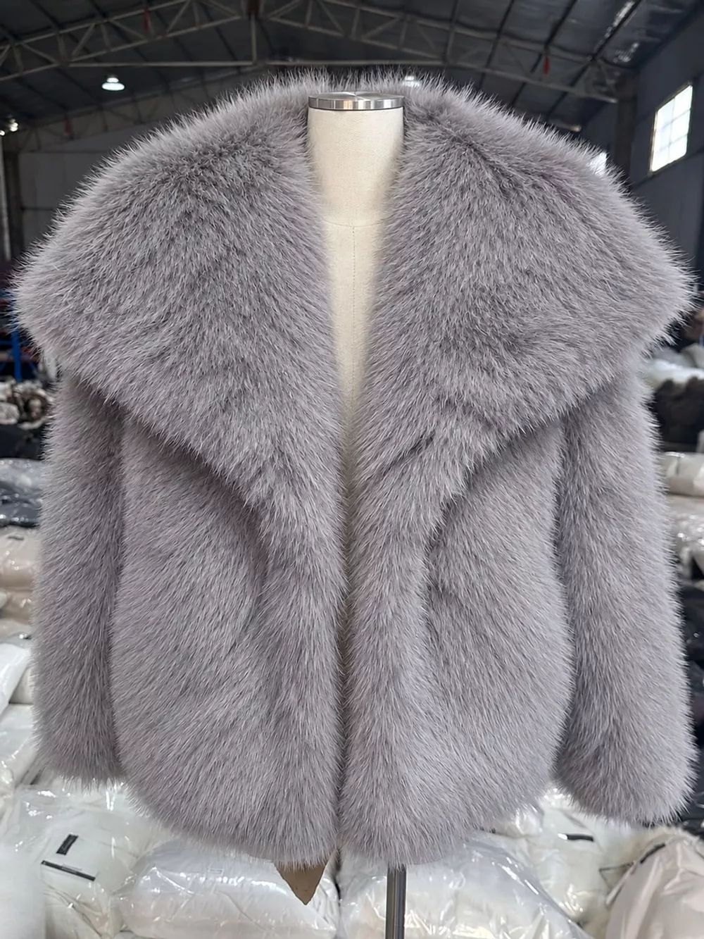 Fox Fur Collar Winter Outerwear, image 24