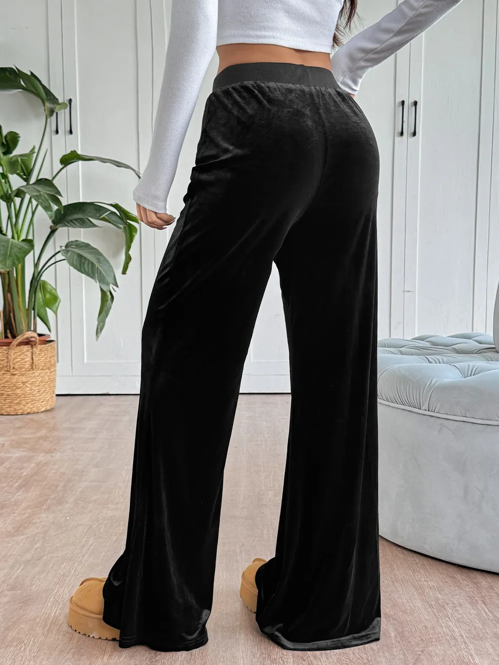 Wide-Leg Drawstring Pants, image 8