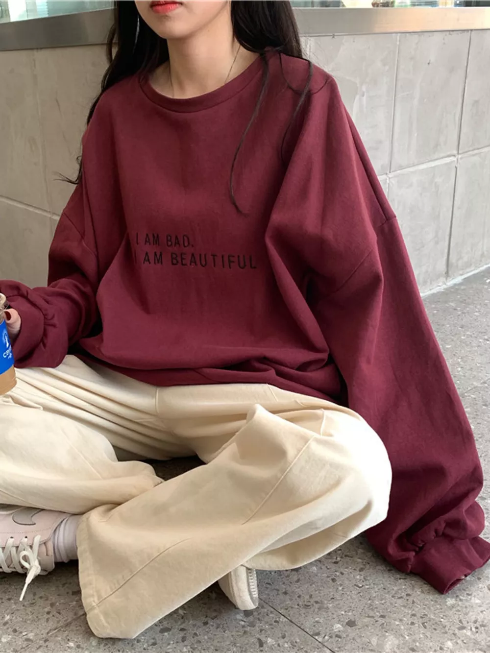 Letter Graphic Crew Neck Sweatshirt, image 8