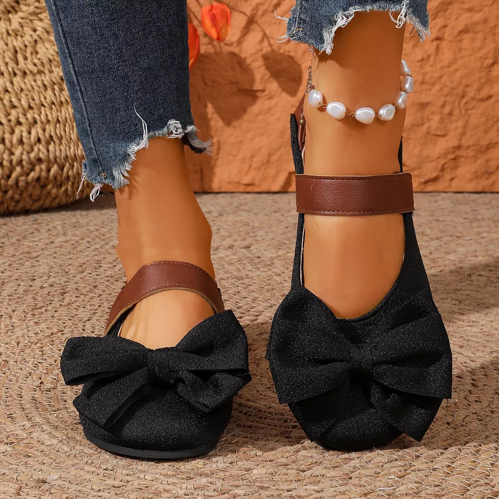 Bow Decor Round Toe Slip-Ons, image 11
