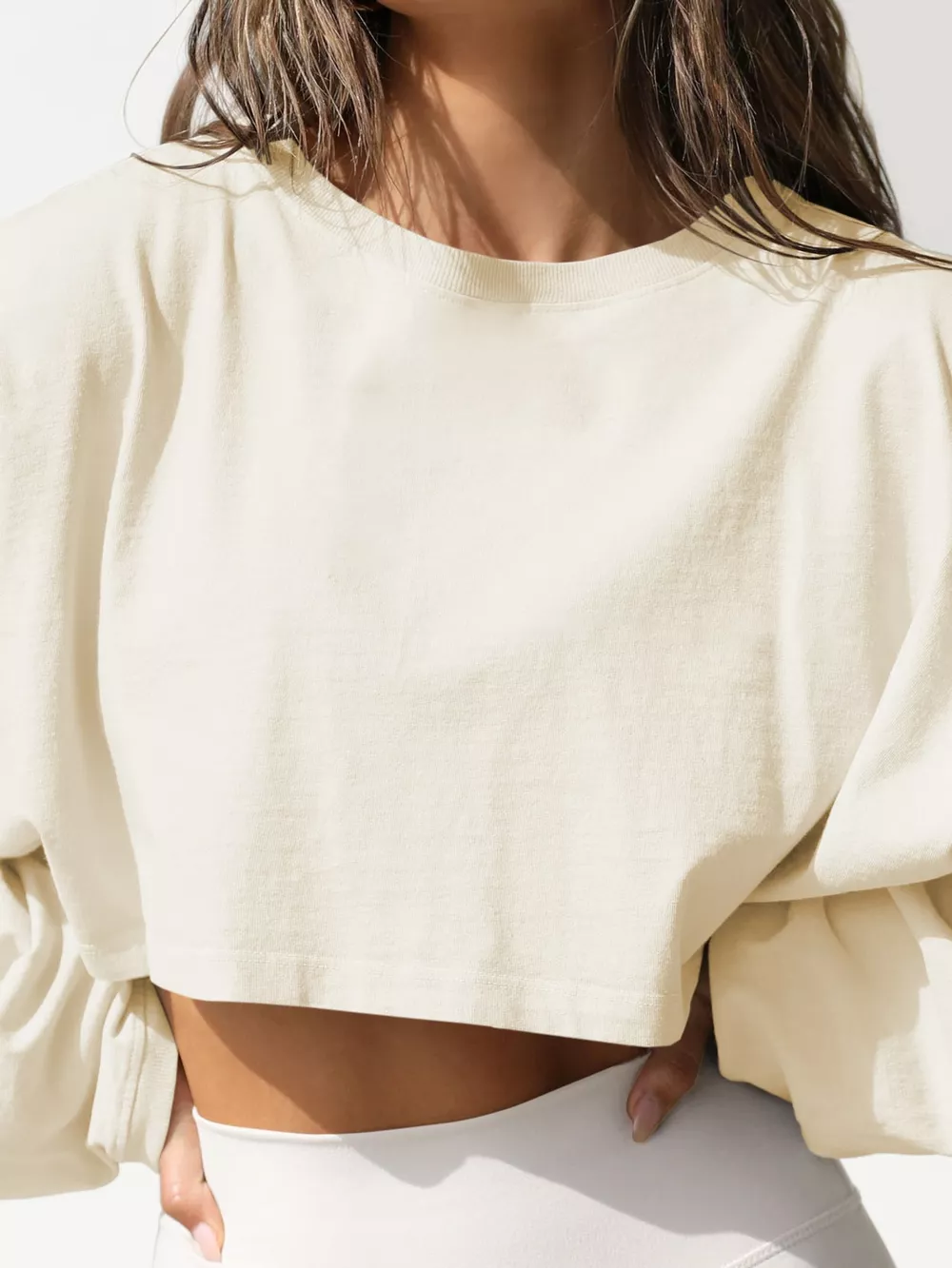 Long Sleeve Cropped Sweatshirt, image 22