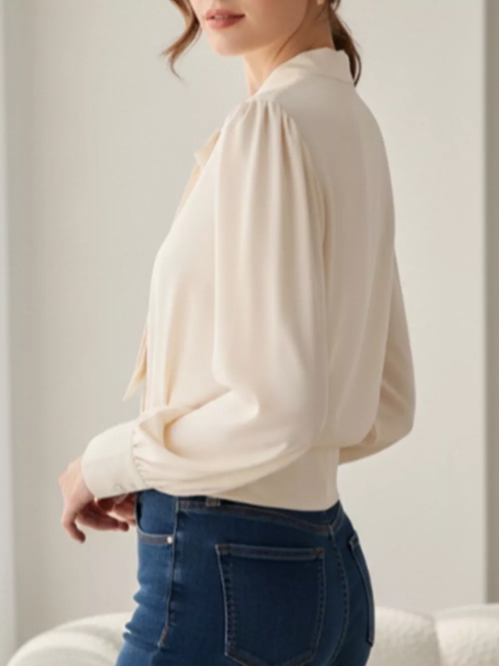 Bow Tie Long Sleeve Shirt, image 2
