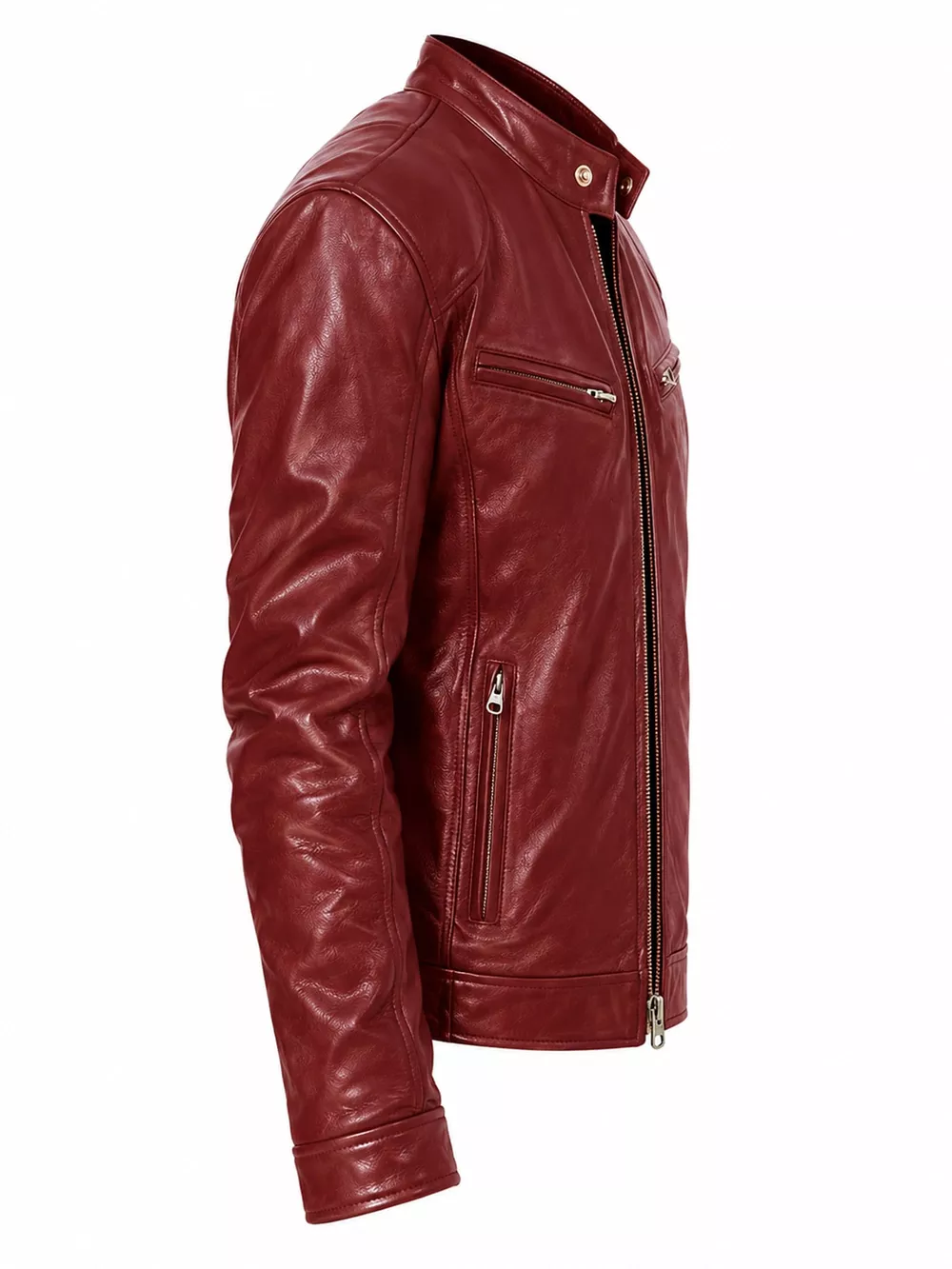 Men's Full Size Faux Leather Zip Up Jacket Plus Size, image 24
