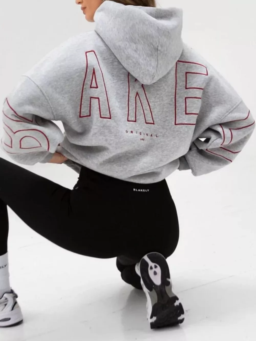 Letter Back Hoodie with Kangaroo Pocket, image 24