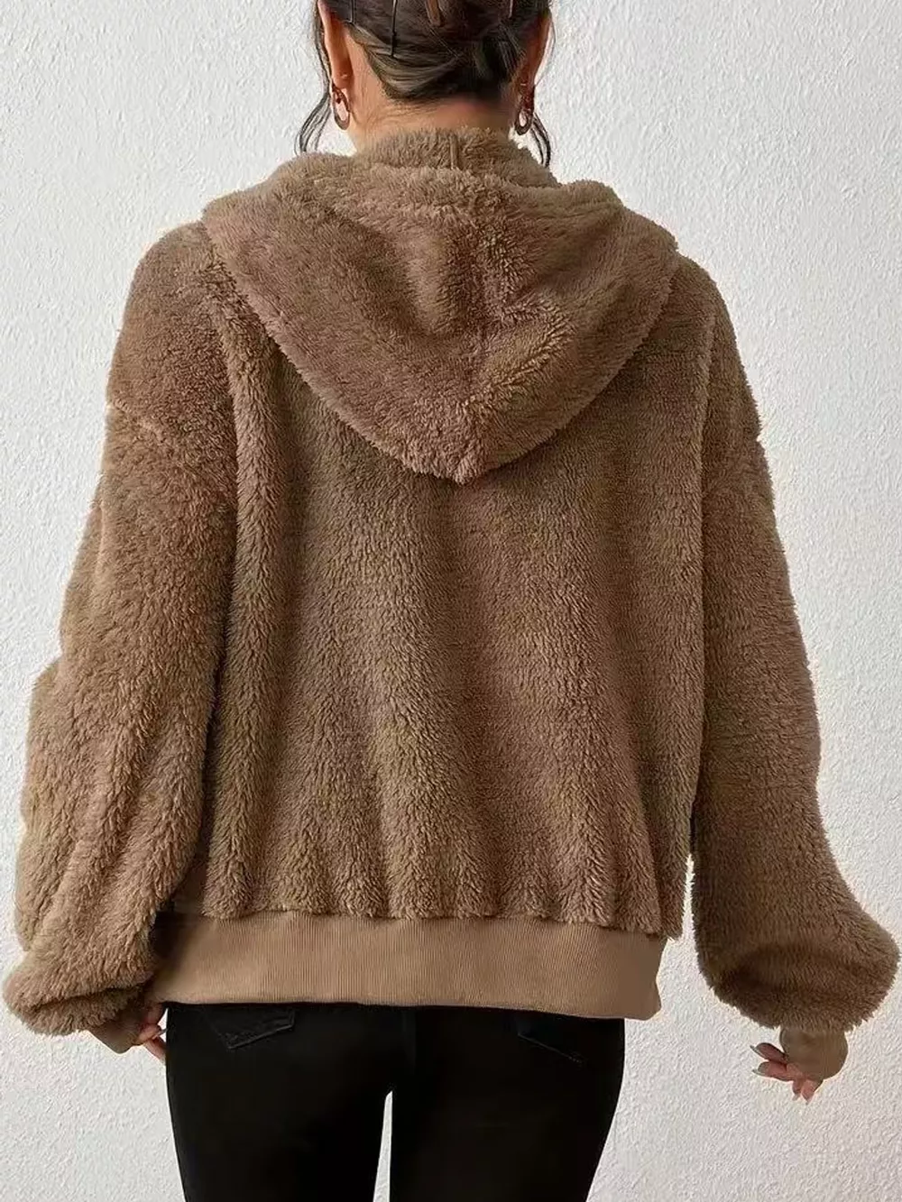 Fleece Zip-Up Hooded Jacket, image 16
