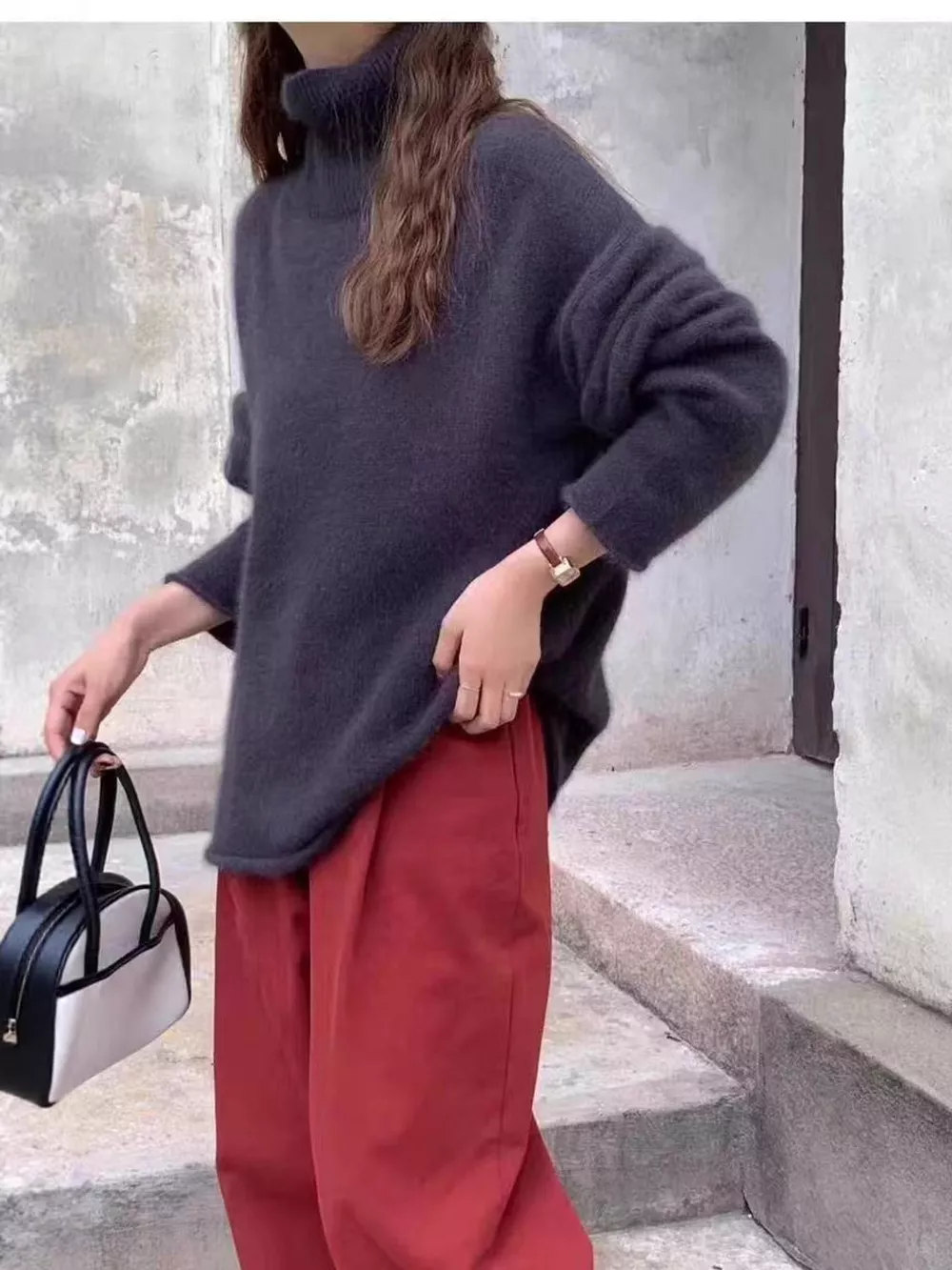 Turtleneck Dropped Shoulder Sweater, image 13