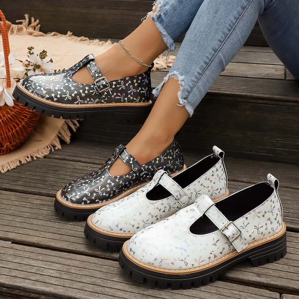Round Toe Platform Loafers, image 2