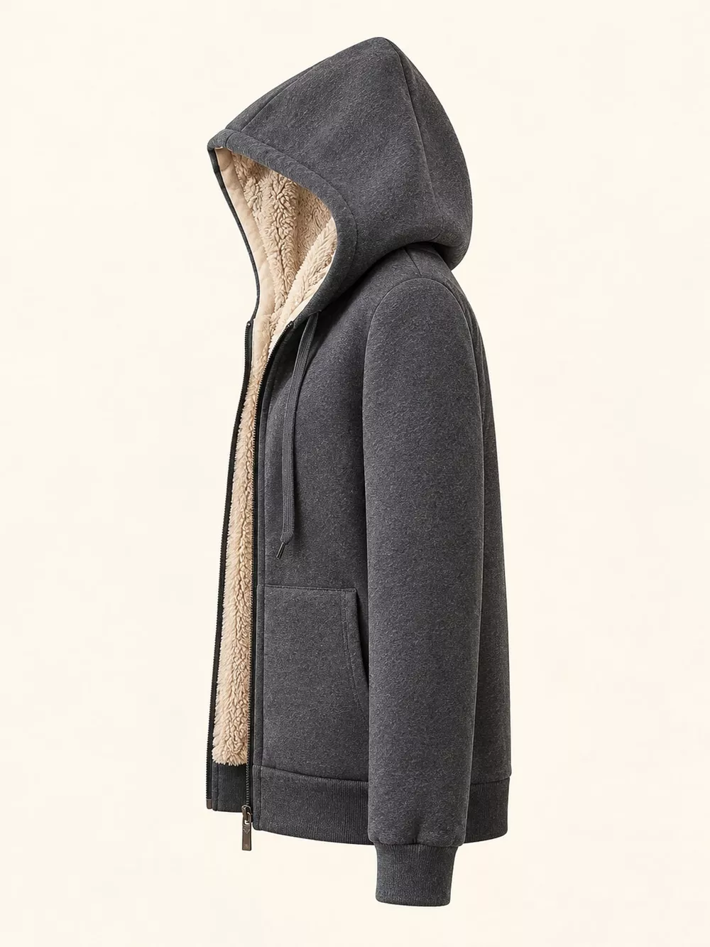 Plus Size Fleece-Lined Thermal Zip-Up Hoodie, image 9