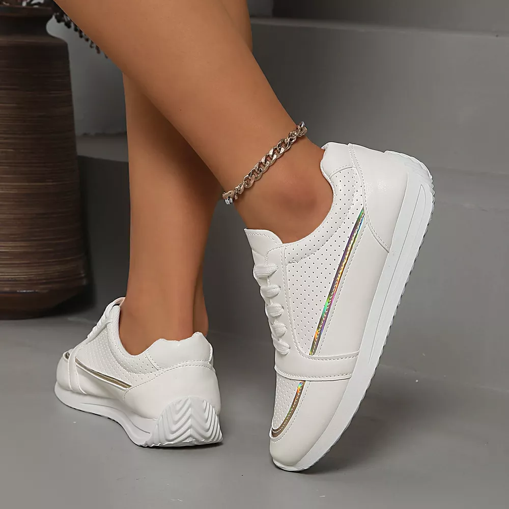 Round Toe Lace Up Sneakers, image 4