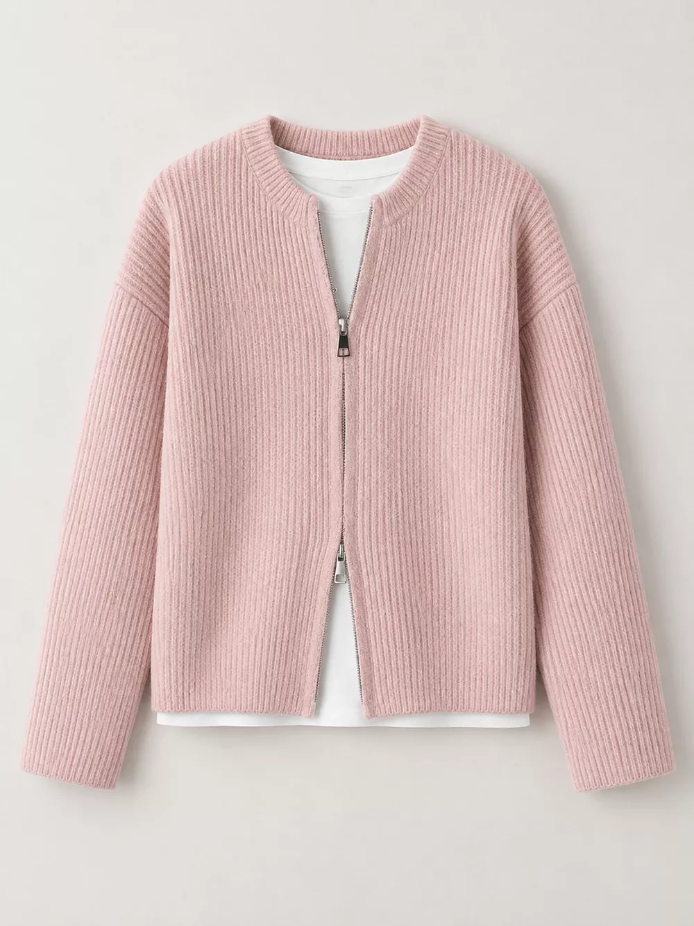 Zip Up Dropped Shoulder Cardigan, image 22