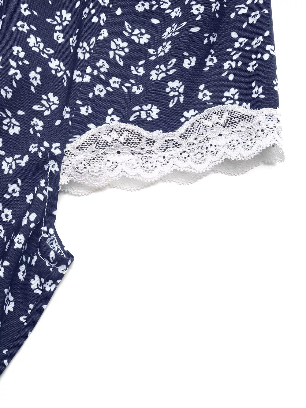 Floral Print Lace Trim Maxi Dress, image 7