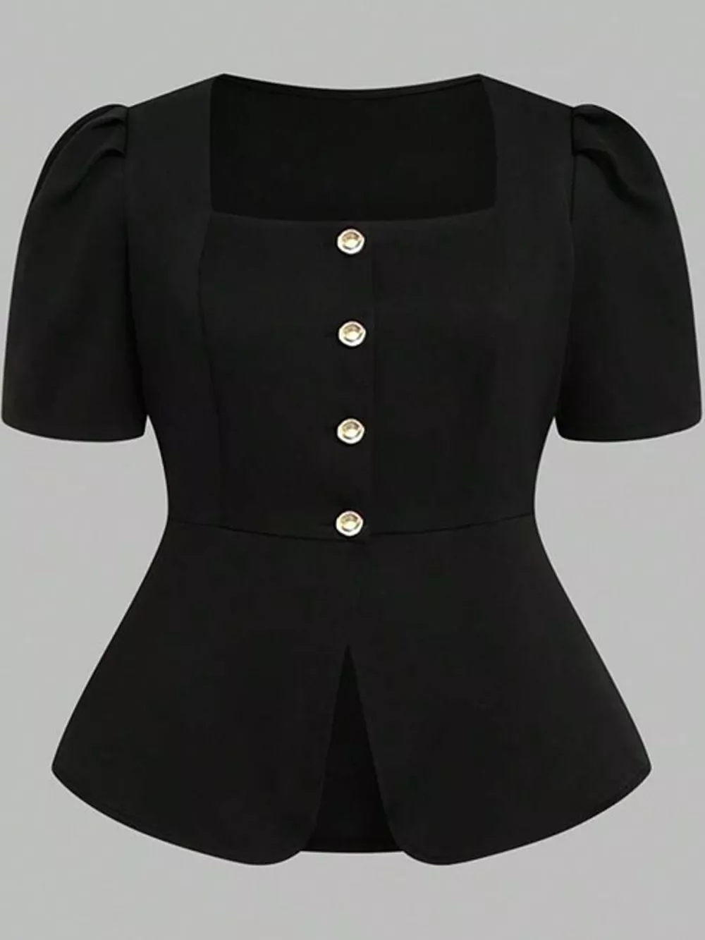Plus Size Peplum Top and Wide-Leg Pants Two-Piece Set, image 7