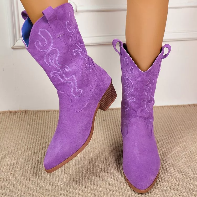 Point Toe Block Heels Boots, image 11