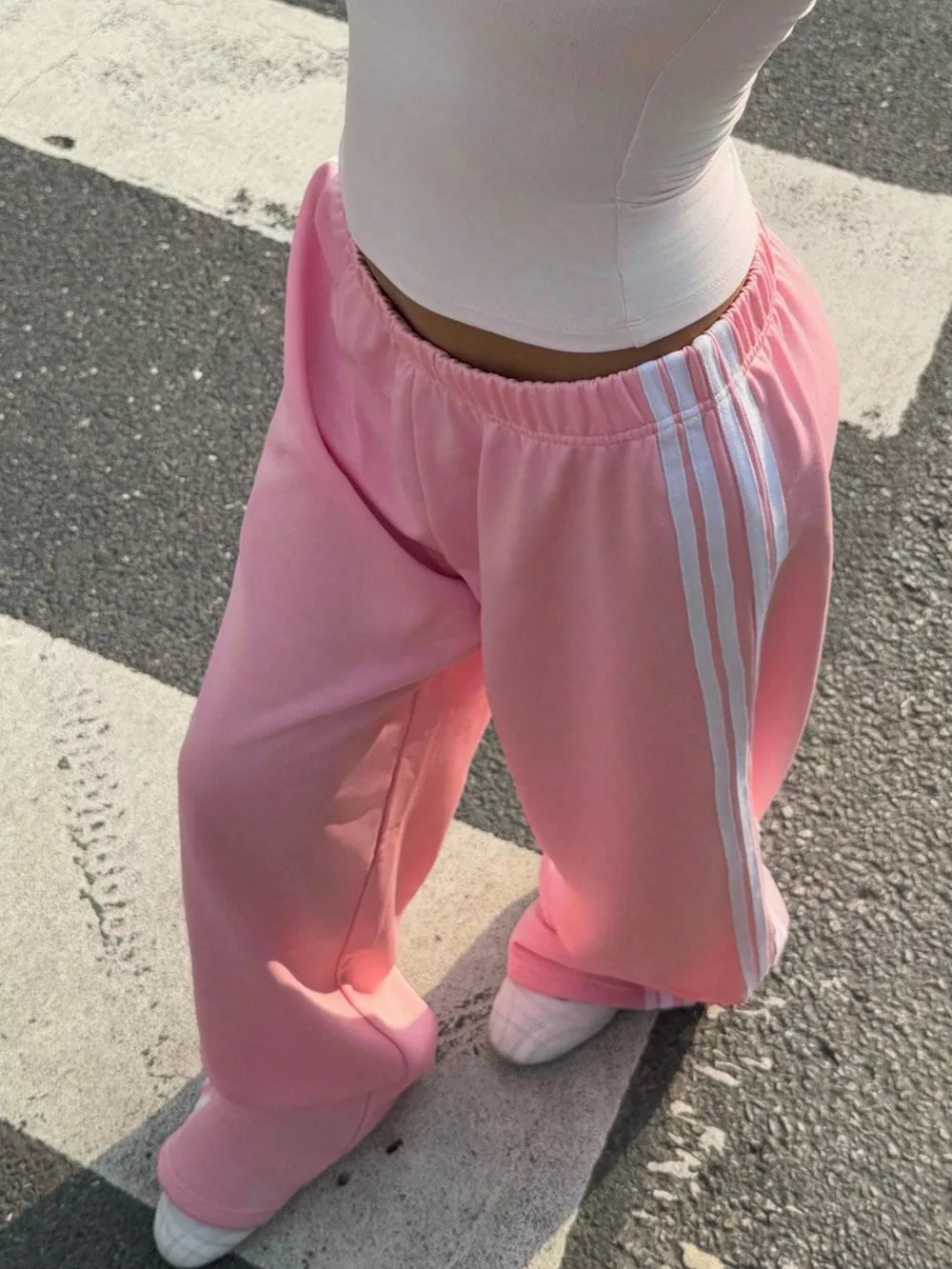 Wide Leg Pants with Stripes, image 4
