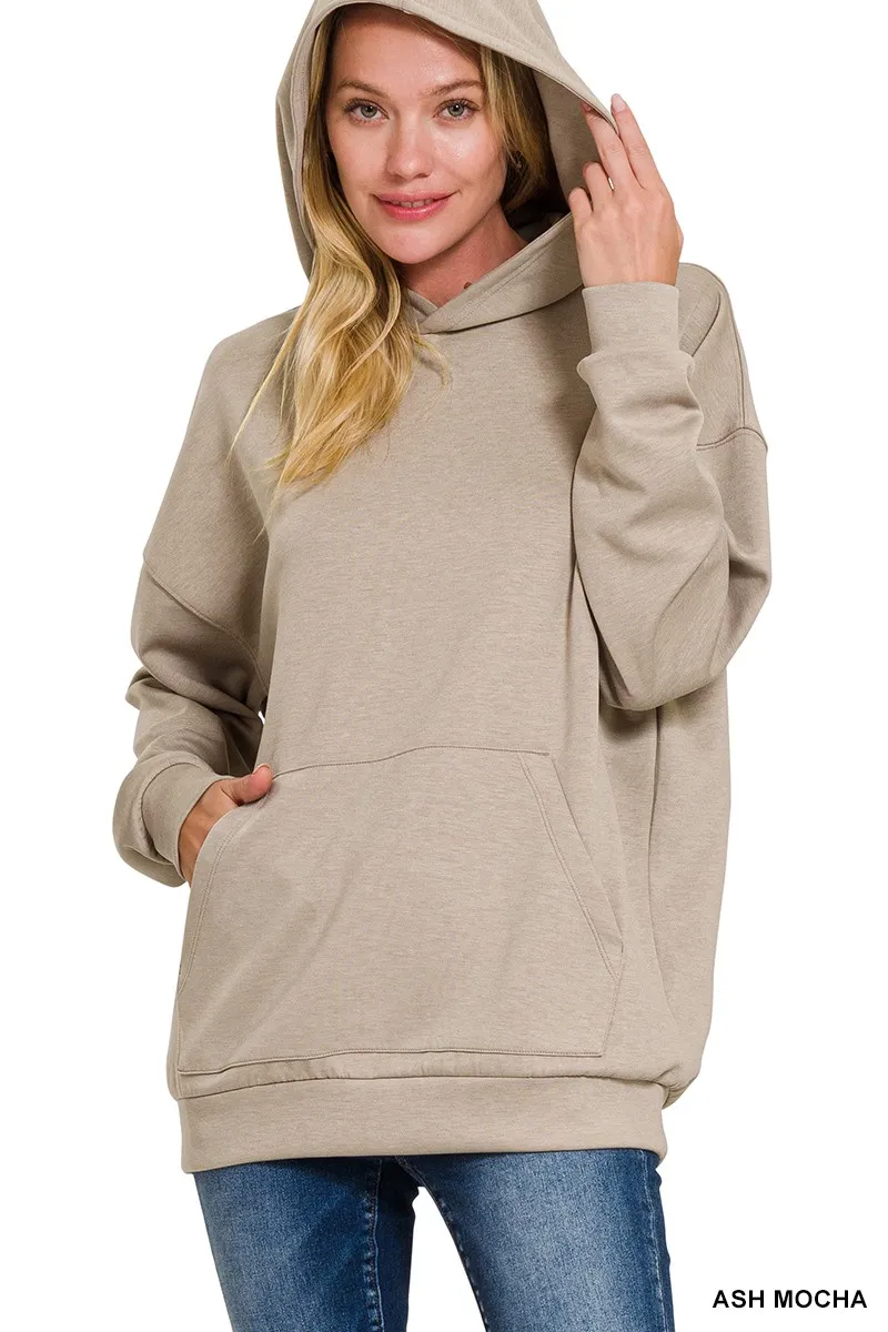 Oversized Scuba Hoodie with Kangaroo Pocket, image 3