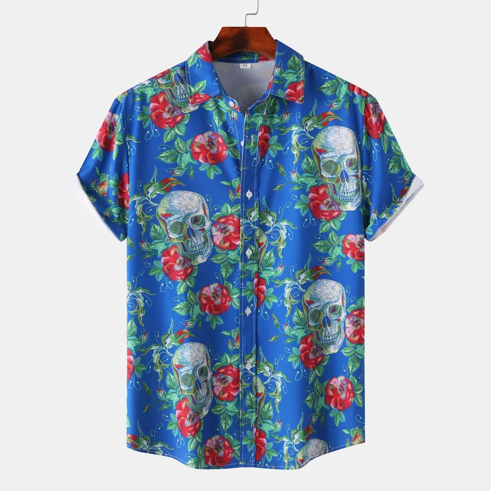 Men's Full Size Printed Short Sleeve Casual Shirt Plus Size, image 12