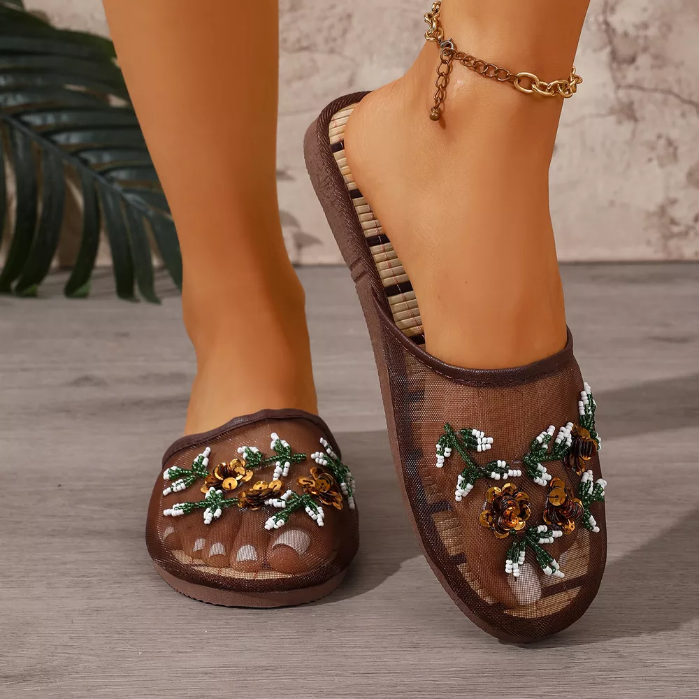 Floral Round Toe Sandals, image 9