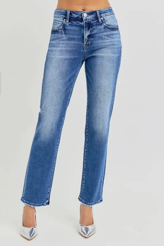 Mid Rise Ankle Tapered Jeans, image 3