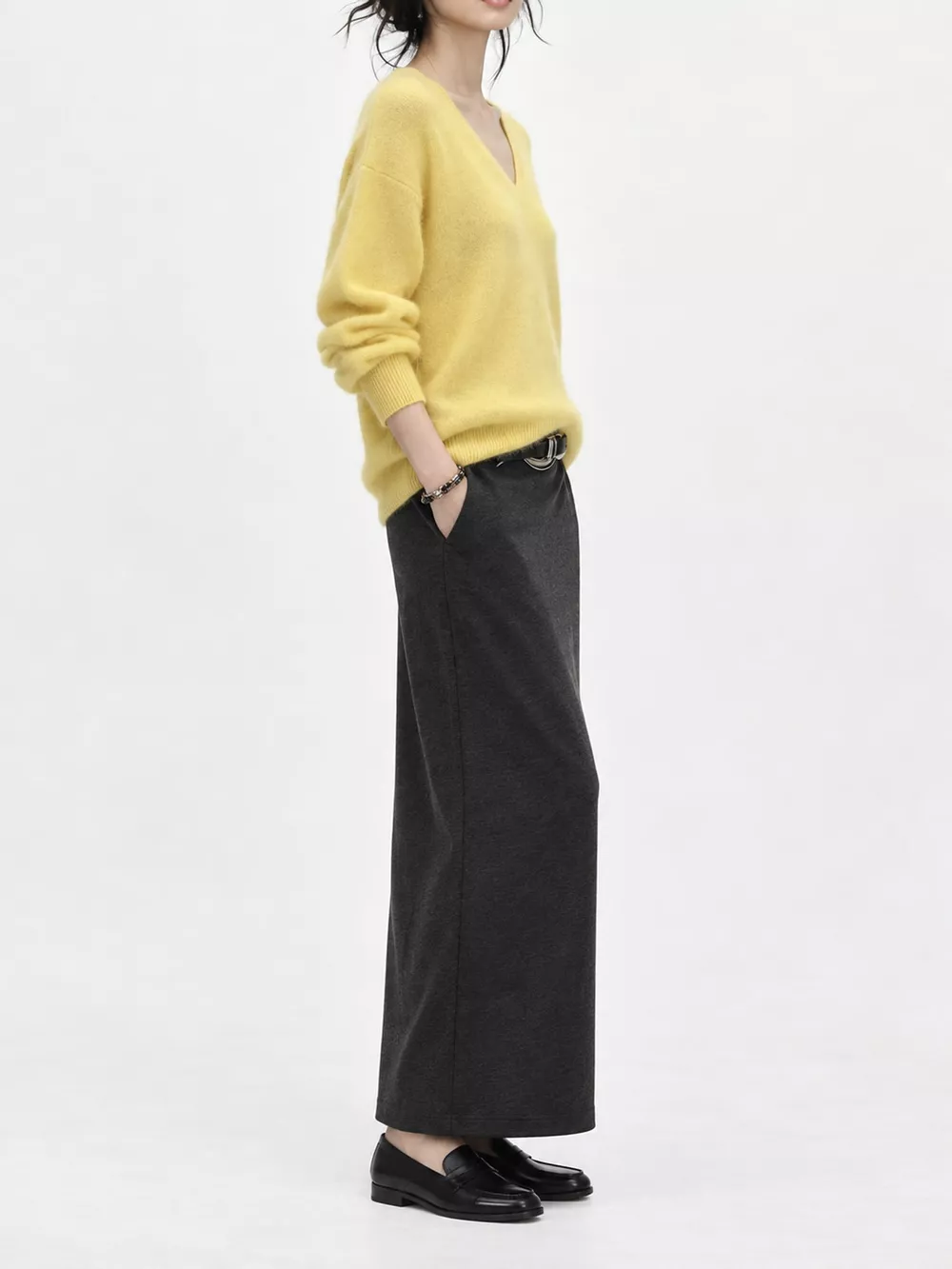 V-Neck Dropped Shoulder Sweater, image 7