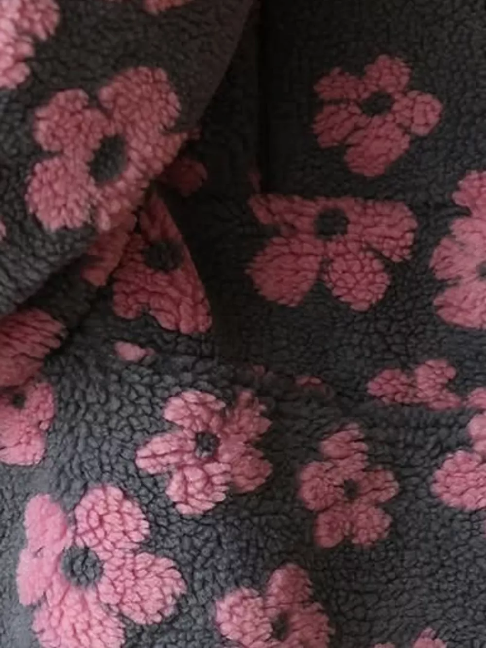 Floral Quarter-Zip Sherpa Sweatshirt, image 10