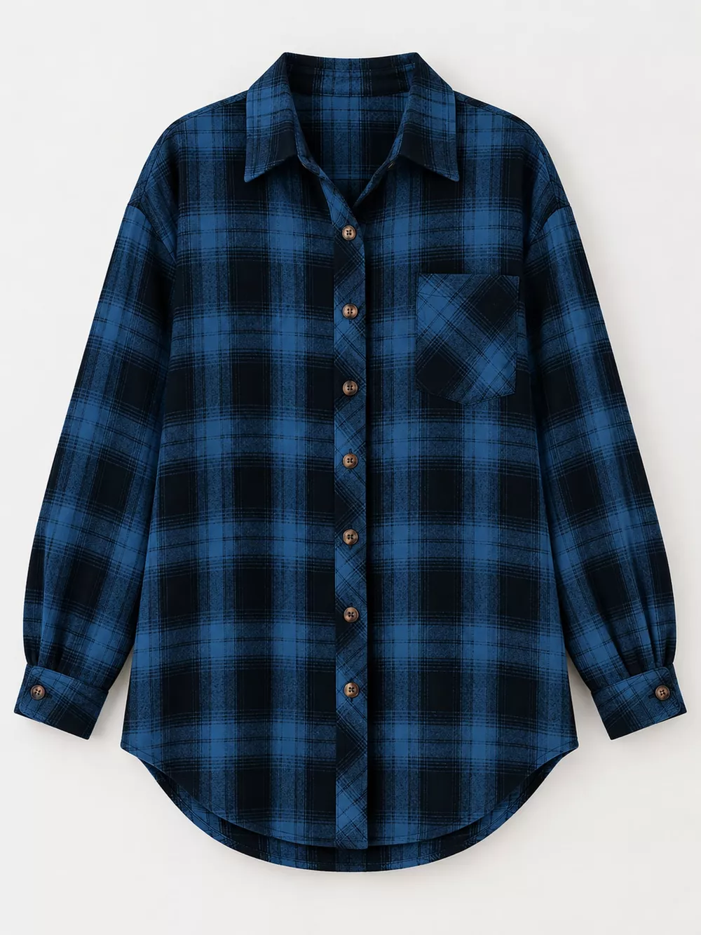 Plaid Button-Down Oversized Shirt, image 24