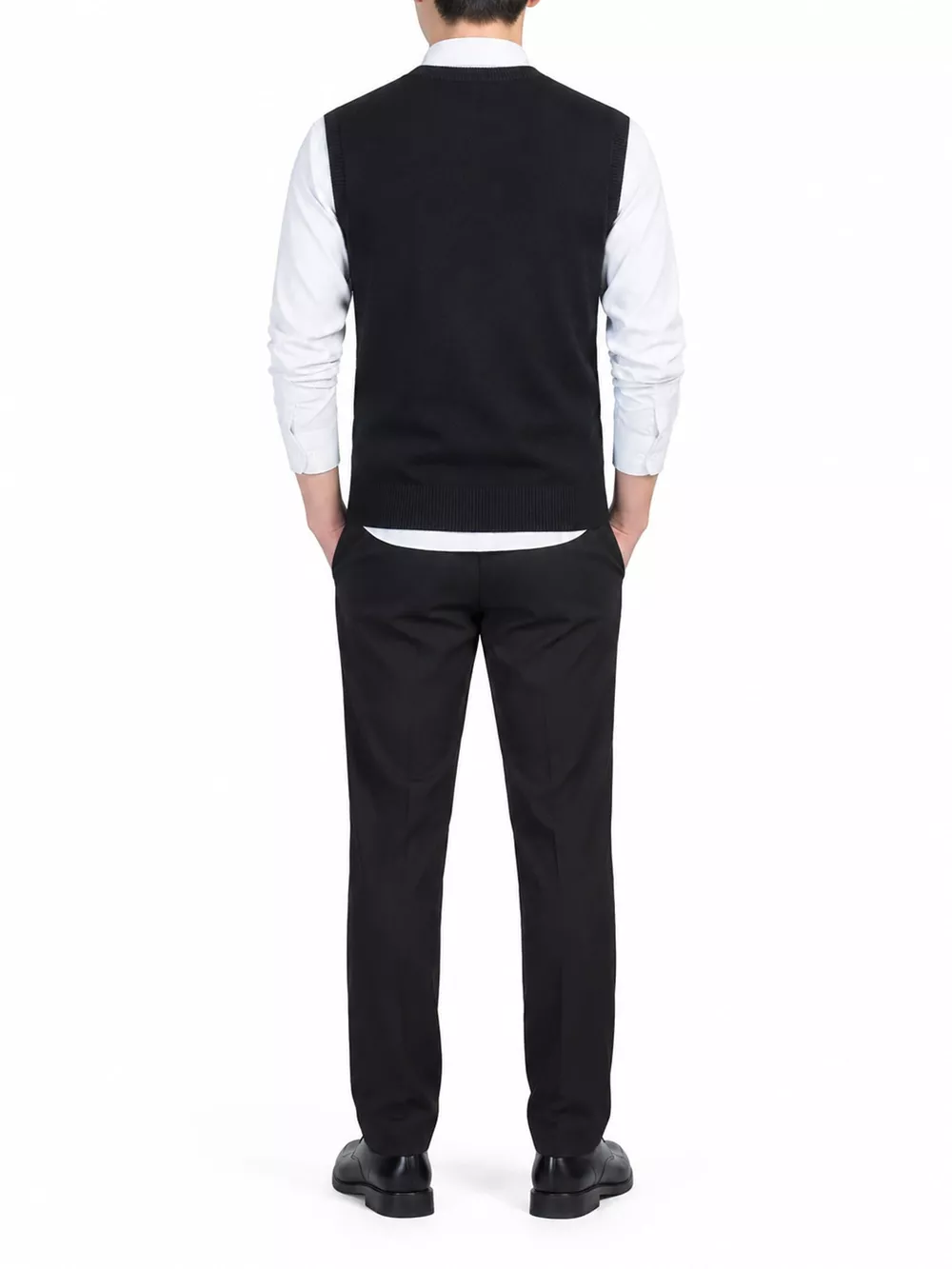 Men's Plus Size V-Neck Sweater Vest, image 3
