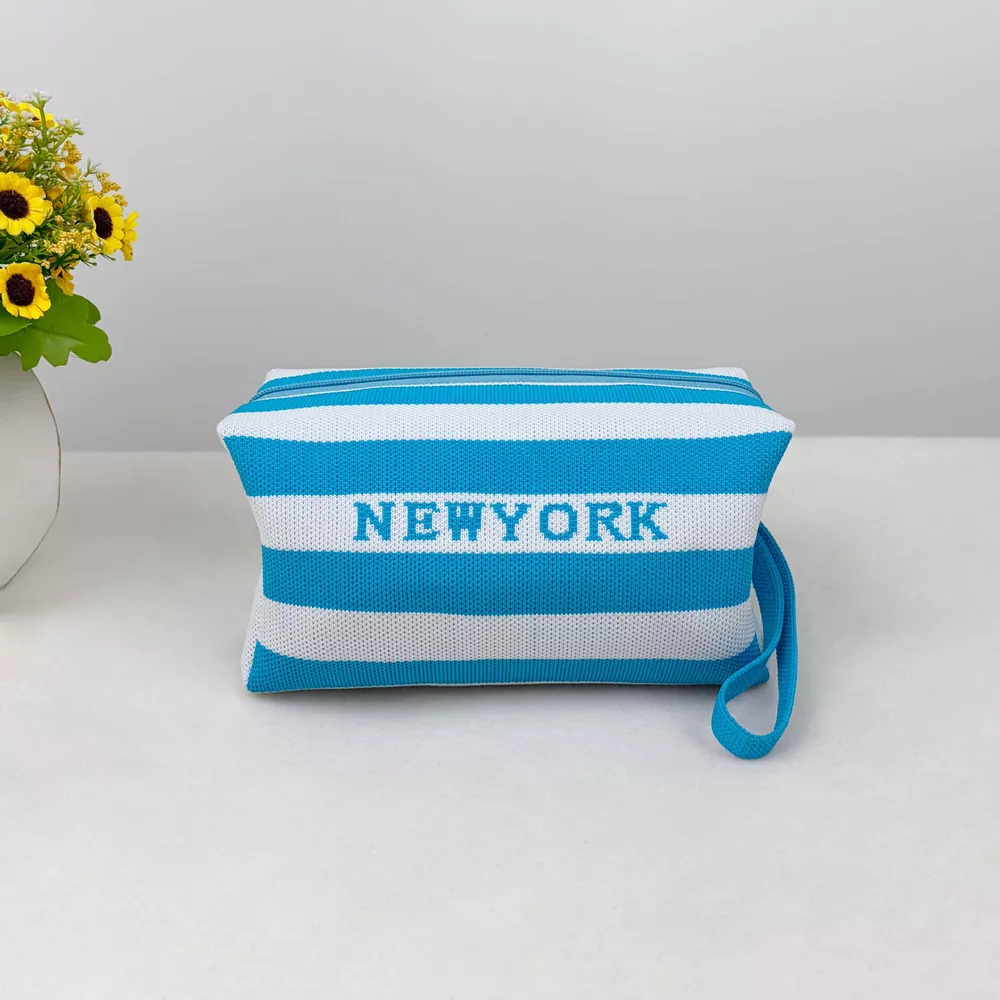 Striped Cosmetic Bag