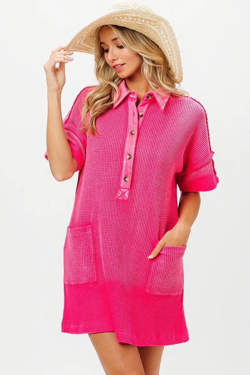 Dip Dye Mineral Washed Knit Dress, image 3