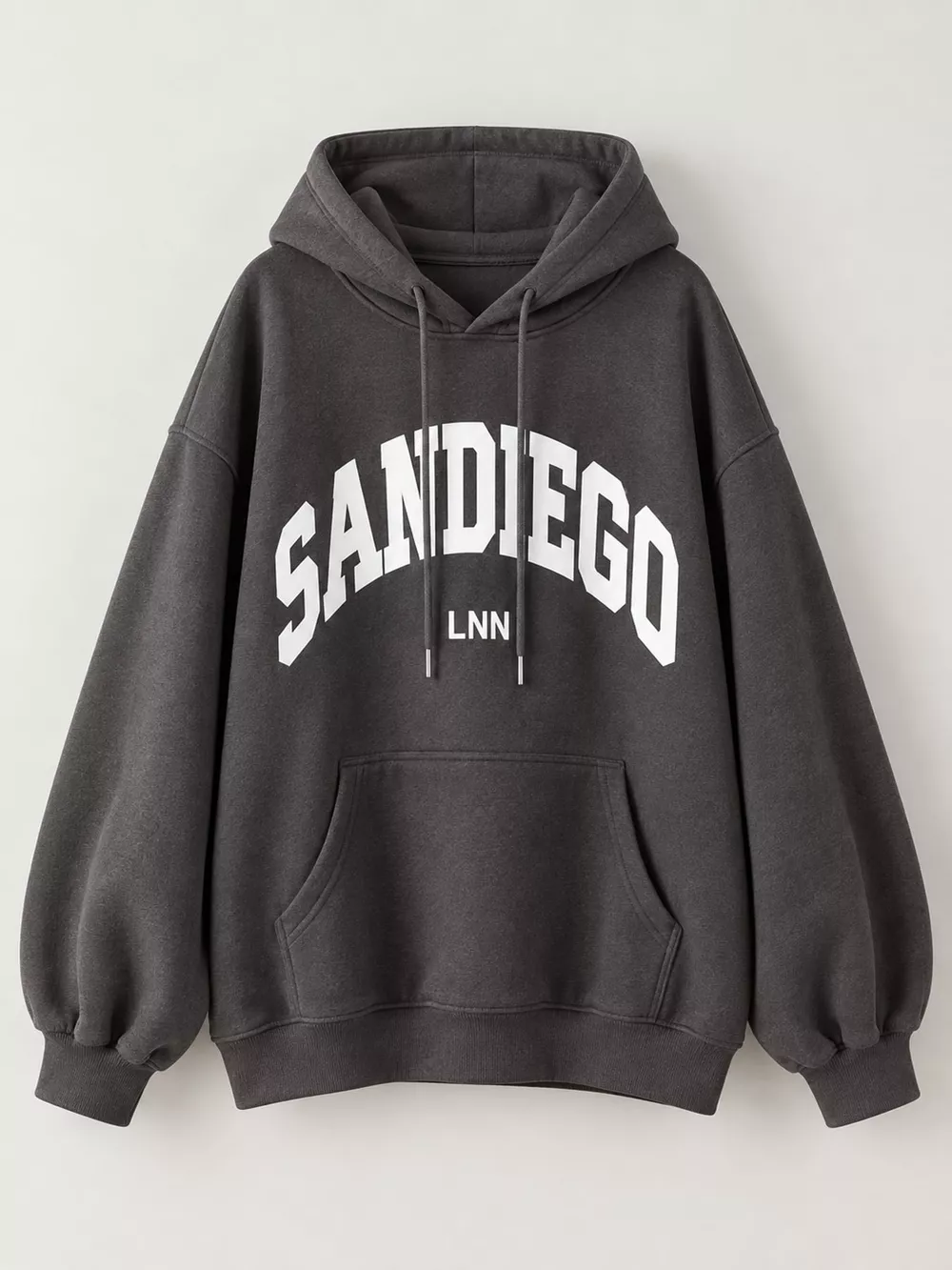 Letter Graphic Long Sleeve Hoodie, image 24