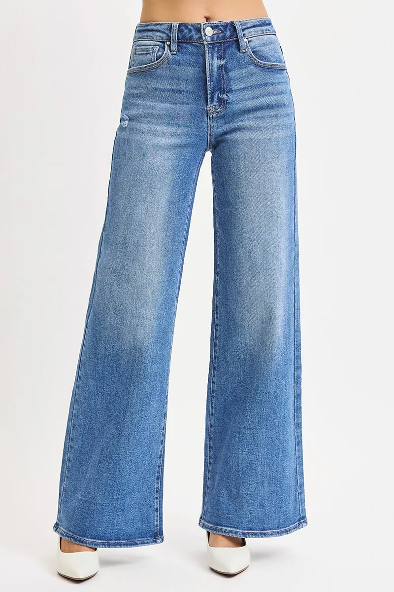 Full Size High Rise Wide Leg Jeans Plus Size, image 4