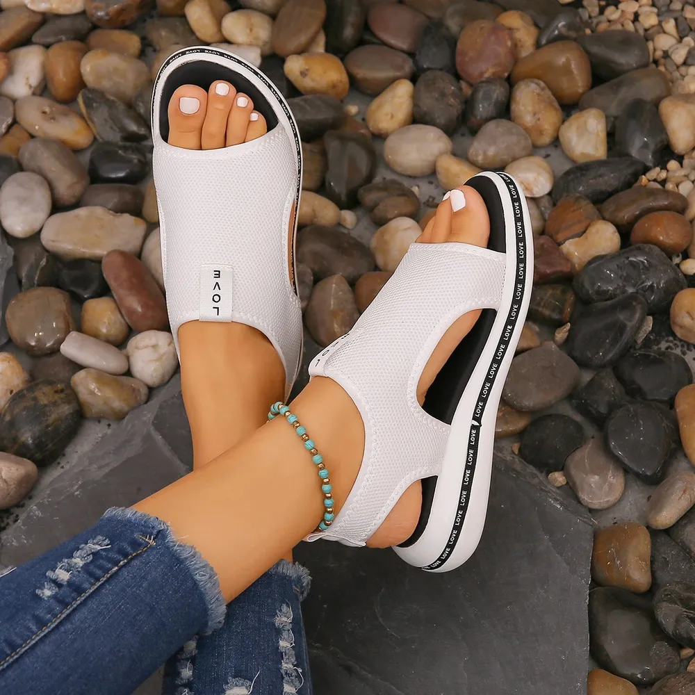 Mesh Open Toe Platform Sandals, image 15
