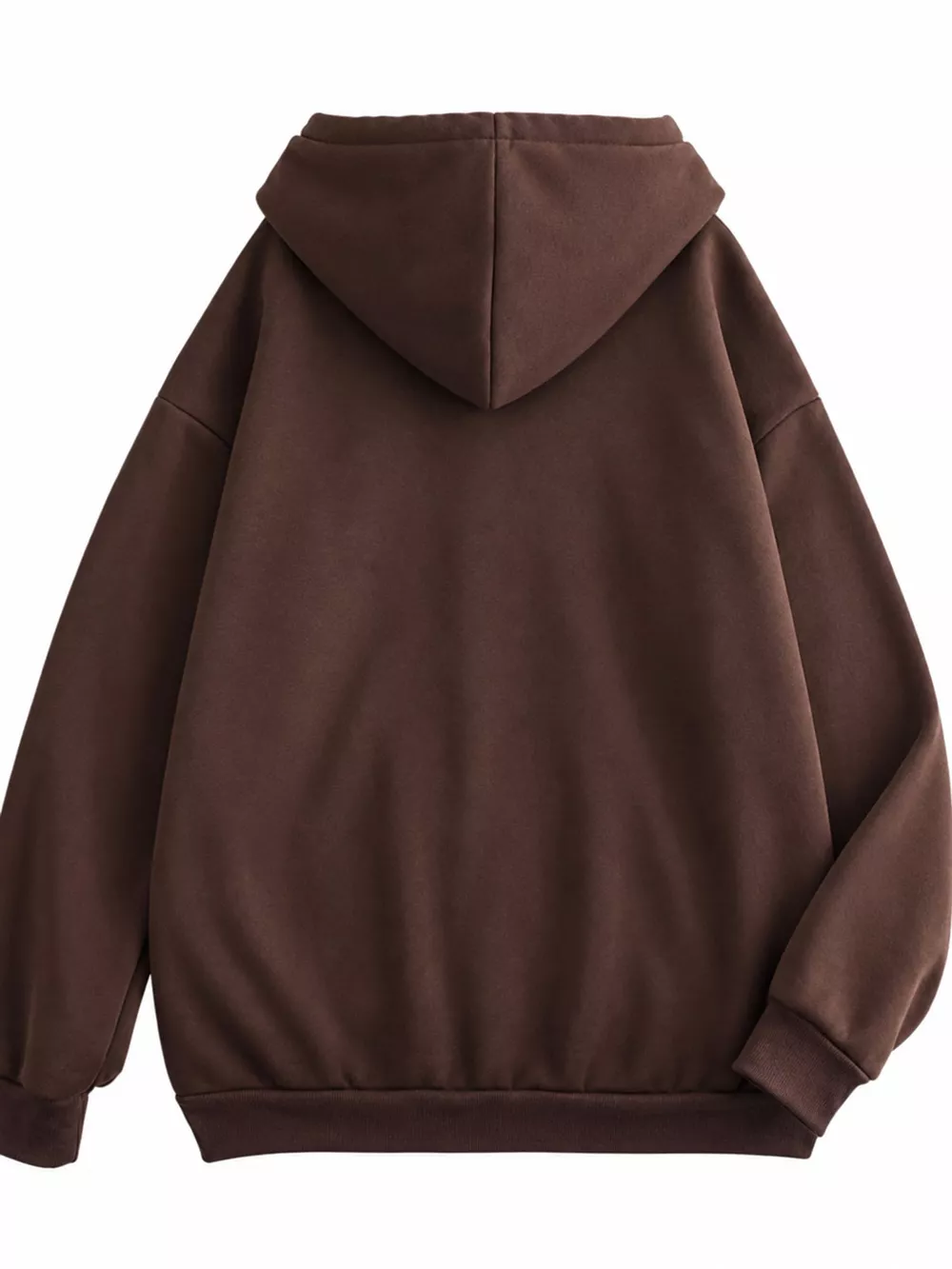 Full Size Oversized Solid Zip-Up Hoodie with Drawstring Plus Size, image 68