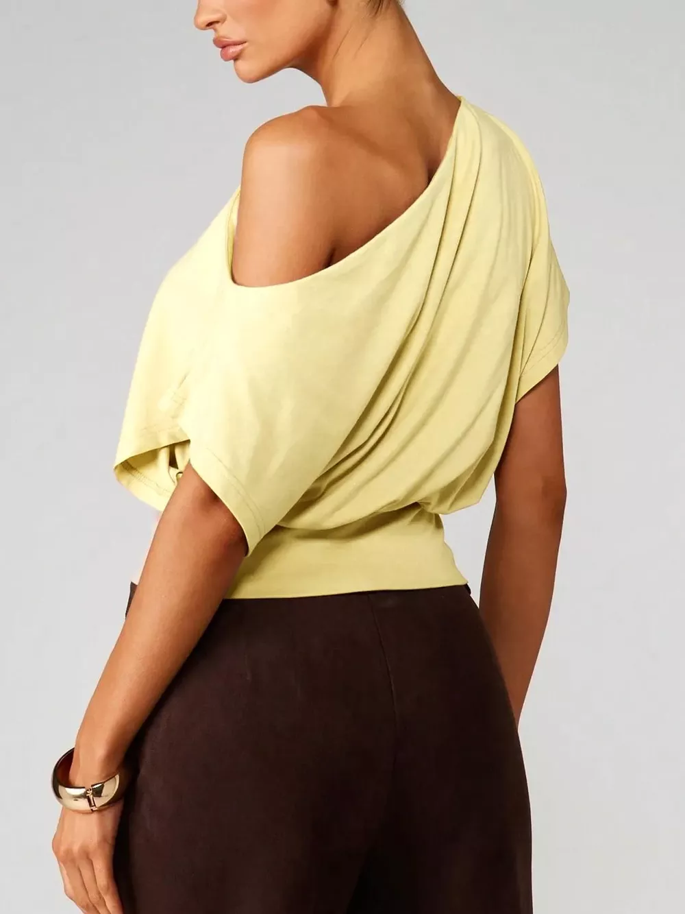 One Shoulder Crop T-Shirt, image 3