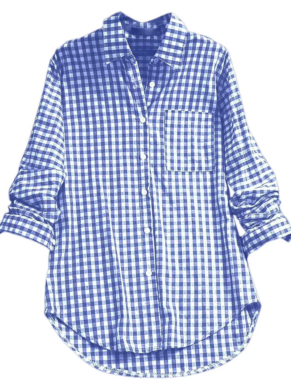 Plus Size Plaid Button-Down Long Sleeve Shirt, image 20